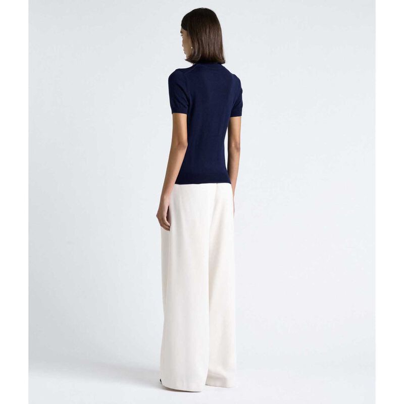 Cue Merino Short Sleeve Mock Neck Knit image number 1